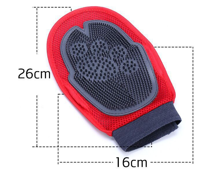 Double-Sided Dog Massage Glove for Bathing and Grooming