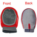 Double-Sided Dog Massage Glove for Bathing and Grooming